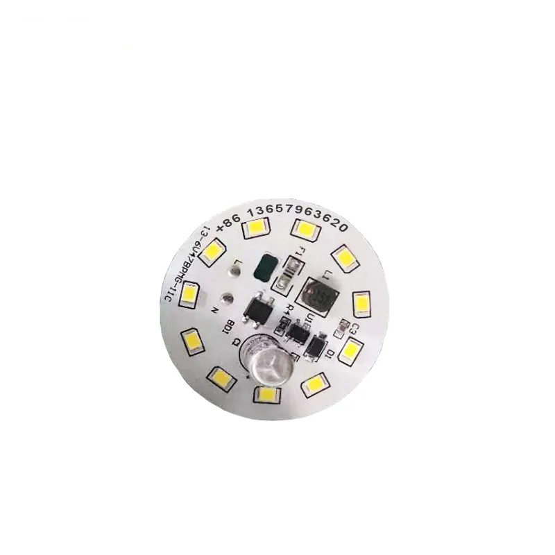 Placa controladora DOB, bombilla Led sin parpadeo, 100lm/w, 9W, controlador de bombilla led, chip IC