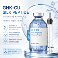 Ampoule intensive au peptide de soie GHK-CU, sérum réparateur de la peau stimulant le collagène, hydratation intense, apaise les peaux sensibles, ampoule pour le visage
