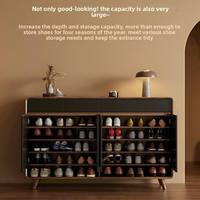 Meuble à chaussures mural moderne en bois massif, réglable, pour salon, intégré, nouveau modèle 2026, vente chaude