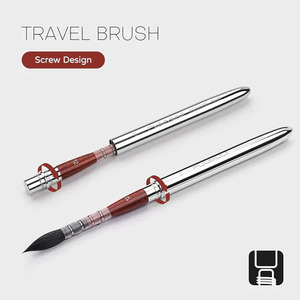 Professionnel 3 Taille Écureuil Cheveux Voyage Aquarelle Pinceaux Rond Voyage Artiste <span class=keywords><strong>Peinture</strong></span> Pinceaux - Product Image 4