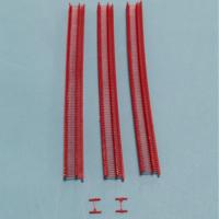 Épingles à étiquettes en nylon élastique Hong Yue, 5mm/7mm, rouges, en plastique, 100 unités avec extrémité en T tressée, technique non extensible