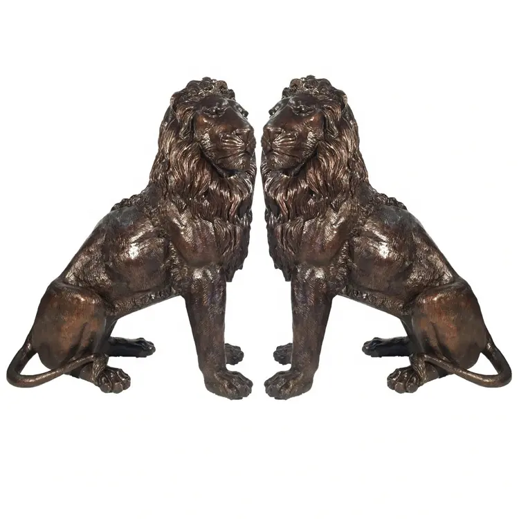 Оптовая продажа, скульптура льва, скульптура льва в натуральную величину, металлическая скульптура льва, пара бронзовых Львов, статуя