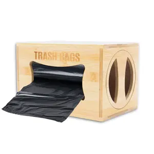 ที่ใส่ถุงขยะแบบม้วน,ที่วางถุงขยะสำหรับตู้ถังขยะในครัวแบบแขวนผนังทำจากไม้ไผ่