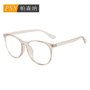 แว่นตาออพติคอลทรงกลมใสสำหรับผู้หญิง ป้องกันแสงสีฟ้า รุ่น 2056 กรอบใส น้ำหนักเบา - Product Image 4