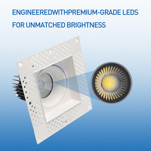 Foco <span class=keywords><strong>LED</strong></span> Empotrable Redondo/Cuadrado Sin Marco Antideslumbrante de 15W/18W, Regulable por Triac, AC110V, 4 Pulgadas, para Techo Residencial - Product Image 5