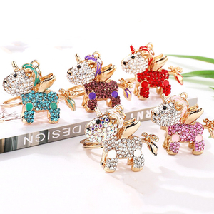 <span class=keywords><strong>Porte</strong></span>-clés multicolore mignon de forme animale de conception créative femme sac pendentif suspendu <span class=keywords><strong>porte</strong></span>-clés de voiture en métal pour cadeau de fête - Product Image 1