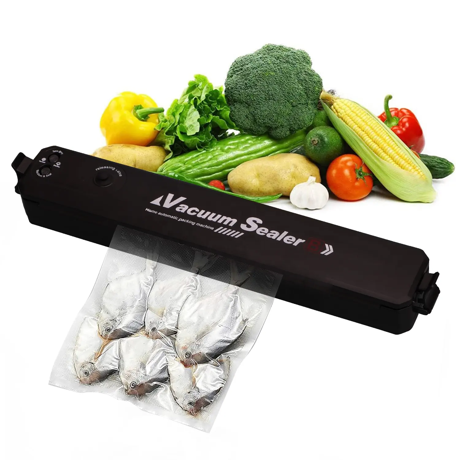 Hot Vacuum Sealer Machine Automatic Food Sealer for Food Savers Dry & Moist Modes Compact Design Vacuum Packing Machine