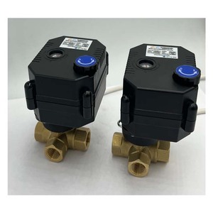 Flomarvel Fh-s Fh-mo IP67 Válvula Motorizada de 3 Vías con Anulación Manual Fh-mo 2.5nm DN8 DN15 DN20 DN25 Tipo L Latón 12V 24V 110V - Product Image 2