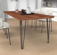 Table en fer moderne STG en forme de V, pieds en acier, mobilier industriel, table de salle à manger, table de café pour la maison, le bureau, l'hôtel