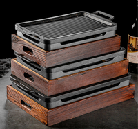 Barbecue portable sans fumée, style coréen et japonais, four à charbon de bois, réchaud à alcool, ustensiles de cuisson antiadhésifs pour la maison