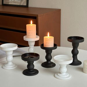 Porte-bougie <span class=keywords><strong>en</strong></span> <span class=keywords><strong>verre</strong></span> vintage français <span class=keywords><strong>en</strong></span> forme de colonne romaine, pulvérisation givrée, centre de table de mariage, accessoire de photographie, décoration de table de café, Pâques - Product Image 1