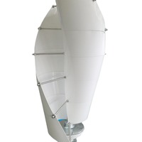 Éolienne hélicoïdale verticale 200W 12/24V, petite unité de production d'énergie éolienne à axe vertical