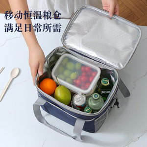 Bolsa térmica para el almuerzo, bolsa refrigeradora impermeable para exteriores de gran capacidad para viajes de picnic - Product Image 1