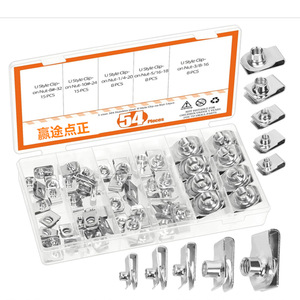 Winning Path Point U <b>Clip</b> Washer Nut Assortment 54pcs Zinc Plated Iron For Car Motorcycle Interior <b>Trim</b> Repair - Product Image 4
