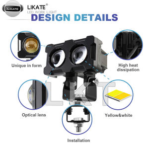 LKT, gran oferta, foco Led de 3 pulgadas de doble Color, 25W, luz de conducción Led todoterreno, faro Led para motocicleta, lente de proyector impermeable - Product Image 6