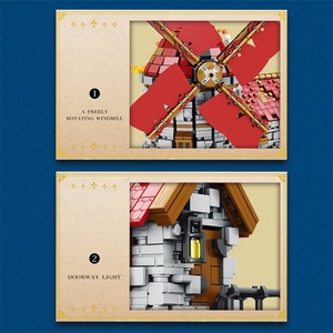 Reobrix 66014 Medieval Windmill <b>Building</b> <b>Blocks</b> 800+ Pieces Educational Assembly Toy Unisex for Ages 8 13 Years - Product Image 4