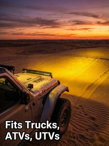 Barre lumineuse LED bicolore à 2 rangées, blanc ambre commutable, éclairage tout-terrain, étanche, pour camion 4x4, SUV, éclairage <span class=keywords><strong>de</strong></span> travail LED - Product Image 4