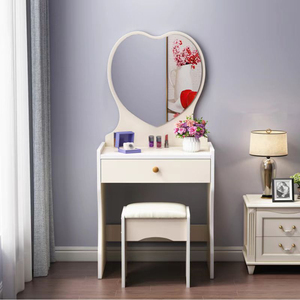 Tocador Pequeño Apartamento Simple Moderno Espejo Giratorio Tocador con Cajón Gabinete de Almacenamiento Tocador - Product Image 4