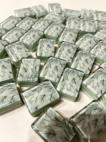 Tuiles de Mahjong Américain en Acrylique Transparent de Haute Qualité à 4 Couches, Impression Bambou, Vert Olive, Ensemble de Mahjong Américain Portable