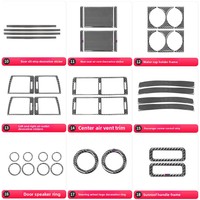 Nouvel autocollant décoratif de modification intérieure en fibre de carbone véritable pour BMW Série 3 E46 1998-2005, pour le cache de levier de vitesse et les pièces de cadre latéral