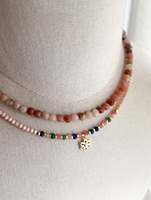 Vente en gros de bijoux délicats pour femmes superposition de pierres précieuses multicolores de créateur faits à la main bijoux de Bohème tendance en pierre naturelle