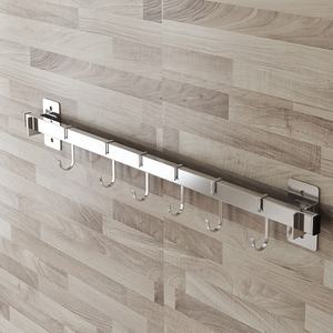 高品質304ステンレス鋼キッチン壁収納ロッドラック金属フックスパチュラスプーンアクセサリー浴室用オーガナイザー - Product Image 4