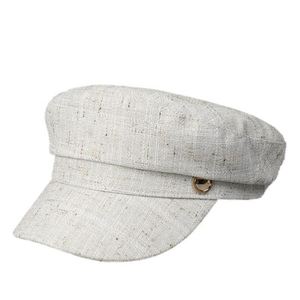 Women British Retro Flat Top Beret <b>Hat</b> Spring Summer Breathable Fashion Sunshade Captain <b>Hat</b> - Product Image 5