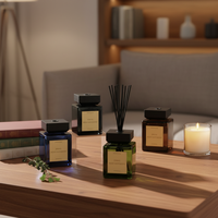 Diffuseur de parfum en verre de luxe LunaLith avec 1000 ml d'huile parfumée |   Diffuseur de parfum d'ambiance haut de gamme pour hall d'hôtel, désodorisant d'air
