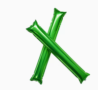 Lot de 2 bâtons de supporter en aluminium avec ballons, bruiteurs portatifs pour événements sportifs, concerts, fêtes de supporters de football et décorations