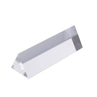 Lentille de prisme triangulaire en cristal transparent optique k9 personnalisée pour prisme optique et lentille