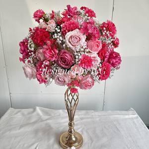 IFG Offre Spéciale 40cm <span class=keywords><strong>Fuchsia</strong></span> Rose Babys Souffle Fleur Pièce Maîtresse pour Mariage Hôtel Décoration - Product Image 2