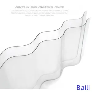 Nouveau matériau Matériaux ondulés pour toiture Tuiles en résine Feuille plastique transparente Polycarbonate Toiture PC Panneaux trapézoïdaux