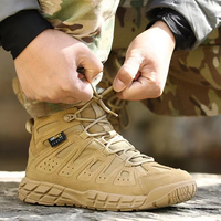 Bottes Tactiques Imperméables pour Hommes, de Combat, d'Alpinisme, de Randonnée, Chaussures d'Extérieur d'Hiver à Bout Rond pour Sports d'Hiver