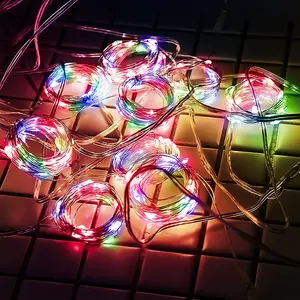 9.8ft 3m DIY Holiday Wedding Outdoor USB Port Multicolor RGB Smart Fairy String LED Star Curtain Light