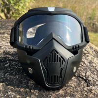 Lunettes de Motocross Anti-Poussière Réglables, Masque Protecteur Intégral Respirant pour Moto Tout-Terrain