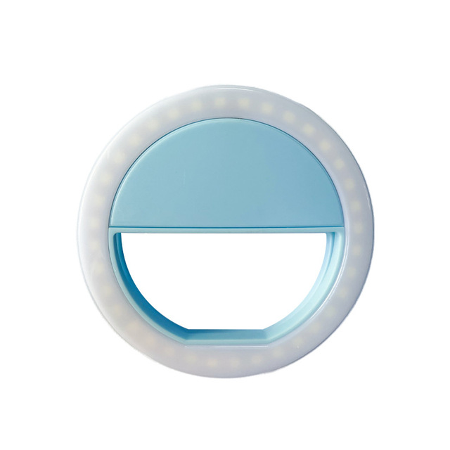 Mini Portable Rechargeable LED Flash Ring Light Smartphone Beauty Selfie Mobile Phone Accessory with Round Clip for Cell Phones