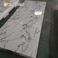 Panel de Pared de PVC al por Mayor, Lámina de PVC con Efecto Mármol UV para Decoración de Paredes y Techos Interiores