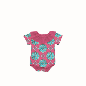 Nouvelle Combinaison Populaire pour Fillettes, Motif Personnalisé, Manches Courtes Décontractées, Body à Volants pour Enfants - Product Image 3