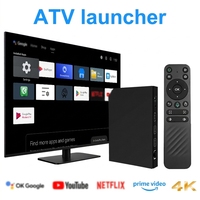 Décodeur Smart OTT Android 14 2026 S905X5M Quad Core WiFi6 double bande 2.4G/5GHz 1000M BT5.4 avec télécommande vocale 4K 2Go/4Go