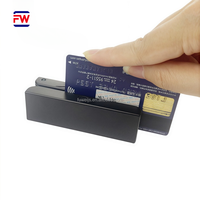 Lector de Tarjetas de Banda Magnética ABS de 123 Pistas, Puerto Serie Virtual FUWEI MSR 90 USB (RS232) Mini, ISO7811