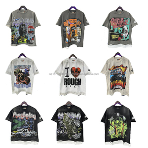 T-shirt Homme Tendance Streetwear Haut de Gamme en Coton Lourd 100% Coton Brut à Manches Courtes - Product Image 1