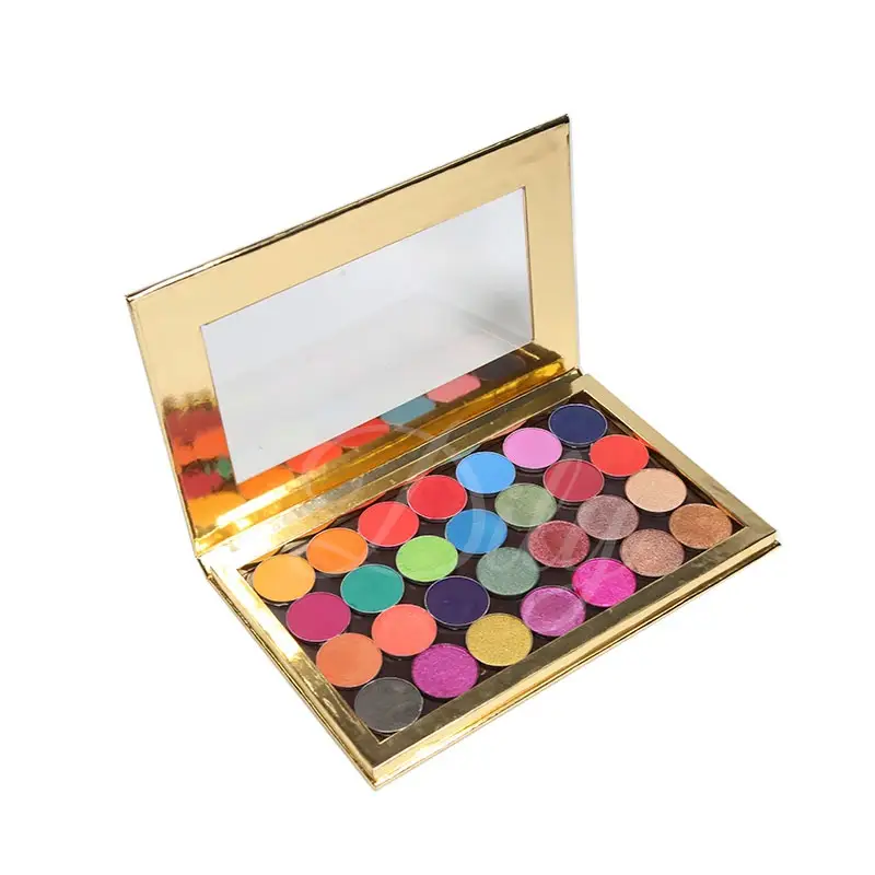 Kosmetik Merek Sendiri Eye Shadow Glitter Label Pribadi Kustom Makeup Eye Shadow Palet