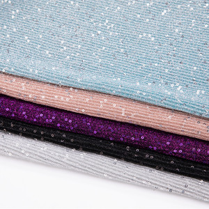 Vestido de boda de poliéster brillante, tejido elástico bordado con lentejuelas, venta al por mayor - Product Image 1