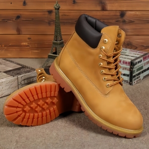 Bottes <span class=keywords><strong>de</strong></span> <span class=keywords><strong>travail</strong></span> classiques pour hommes, 6 pouces, en cuir imperméable <span class=keywords><strong>de</strong></span> qualité supérieure, semelle en caoutchouc, résistantes à l'huile, isolées - Product Image 2