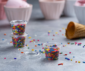 Petits contenants à sauce en plastique transparents, jetables, avec couvercles anti-fuite, pour shots de gelée - Product Image 5