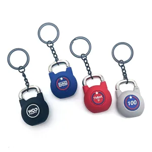 New Style Charm Weight Fitness Barbell Gym Keychain For Exercise 3D Mini Customized Sports Kettlebell Keychain