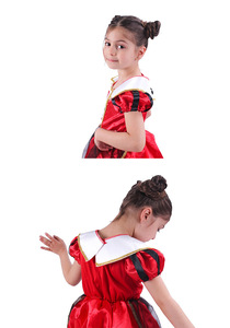 Ensemble <span class=keywords><strong>de</strong></span> costumes pour enfants : comprenant une robe du <span class=keywords><strong>Chat</strong></span> du <span class=keywords><strong>Cheshire</strong></span> et une tenue <span class=keywords><strong>de</strong></span> Reine des Cœurs - Parfait pour les fêtes à thème et les soirées d'Halloween - Product Image 3