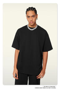 Vente en gros de t-shirts pour hommes avec logo personnalisé, hauts amples, surdimensionnés, sport unisexe, col arrondi, t-shirt à manches courtes à la mode - Product Image 3