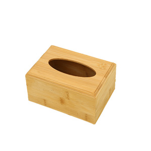 Caja de pañuelos de madera de color natural para el hogar, sala de estar, diseño de madera maciza. - Product Image 1