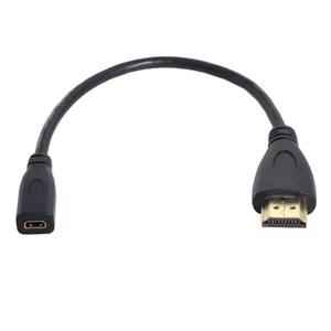 Câble adaptateur <span class=keywords><strong>Micro</strong></span> <span class=keywords><strong>HDMI</strong></span> femelle vers <span class=keywords><strong>HDMI</strong></span> mâle de 20 cm pour tablette et téléphone portable - Product Image 3